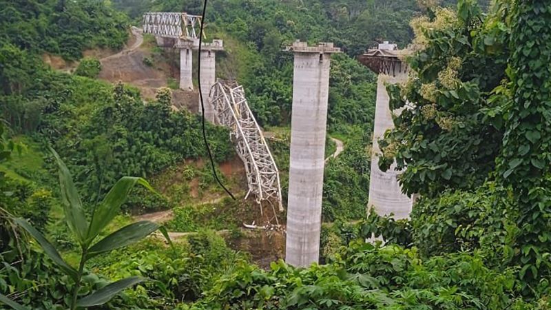 Tragedy Strikes as Bridge Collapse Claims 17 Lives in Mizoram, India