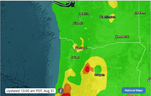 Wildfire Smoke Impacts Air Quality in Portland Metro and Surrounding Areas Despite Rain