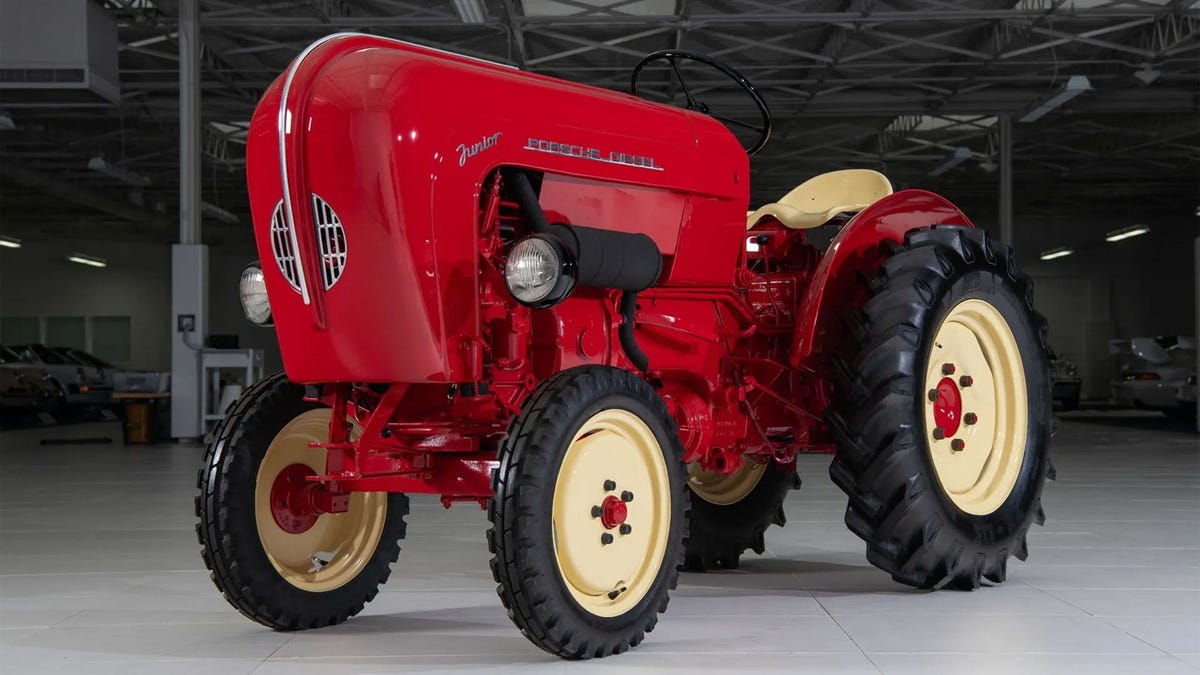 Featured image for "Rare Tractor and 56 White Porsches Up for Auction in Unique Collection"