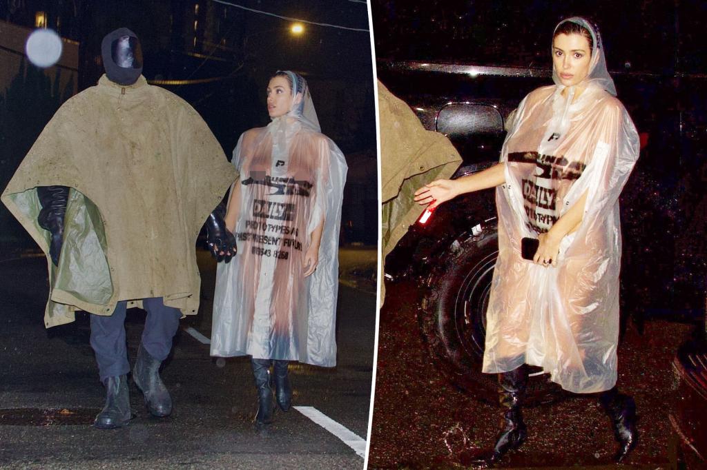 "Bianca Censori's Transparent Raincoat Outing with Kanye West Sparks Controversy"