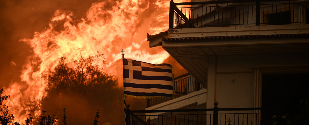 "Record-Breaking Greek Wildfire Engulfs EU in Flames"