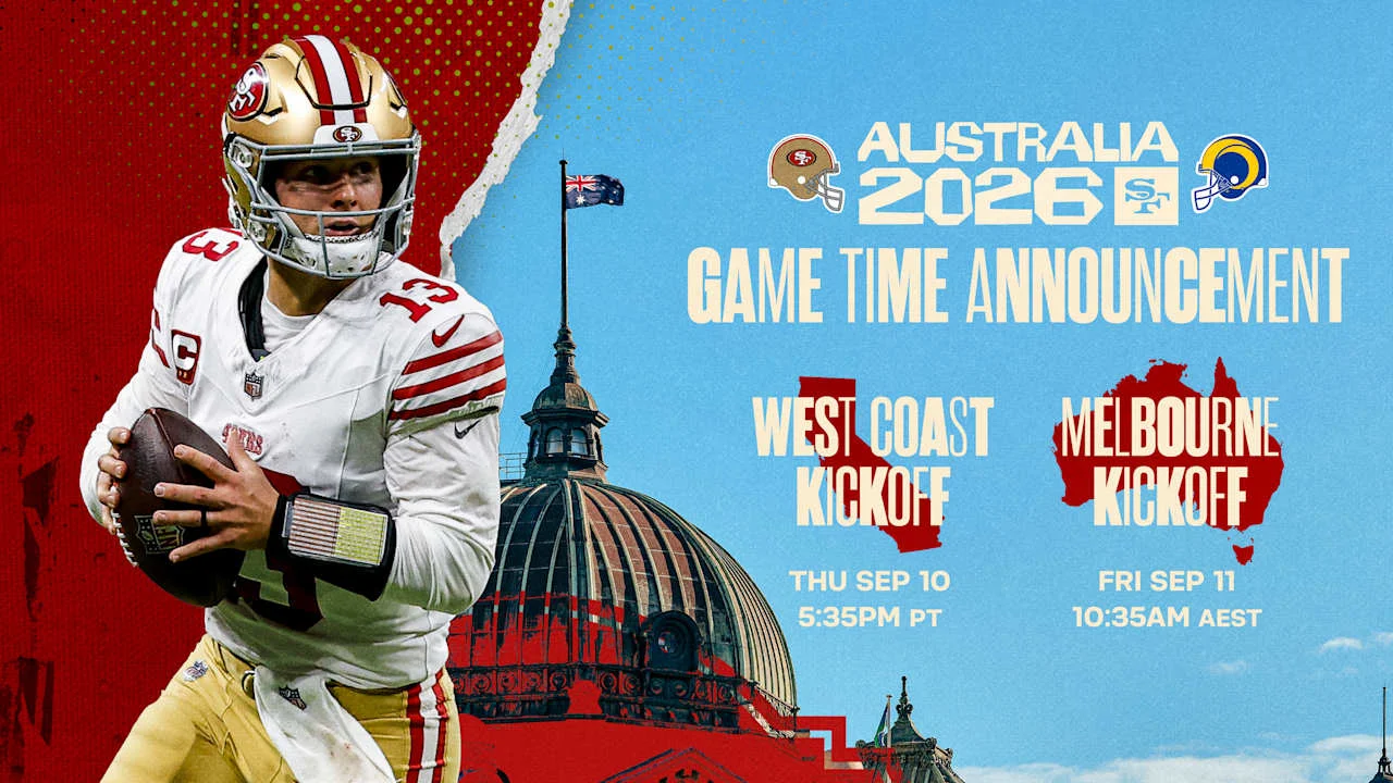 49ers Kick Off 2026 Season Overseas in Melbourne Showdown with Rams