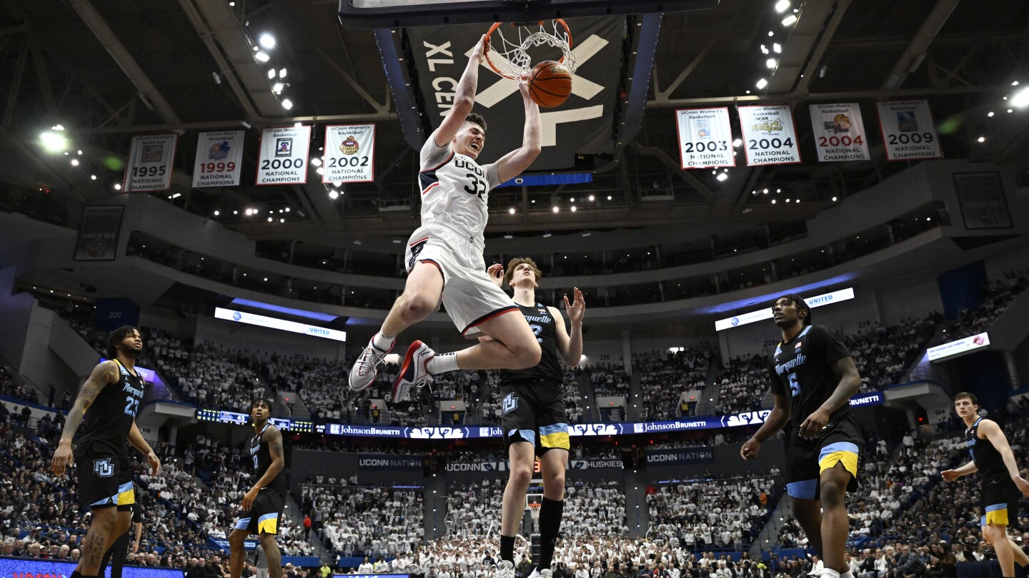 UConn Dominates AP Top 25 as Houston Climbs to No. 2