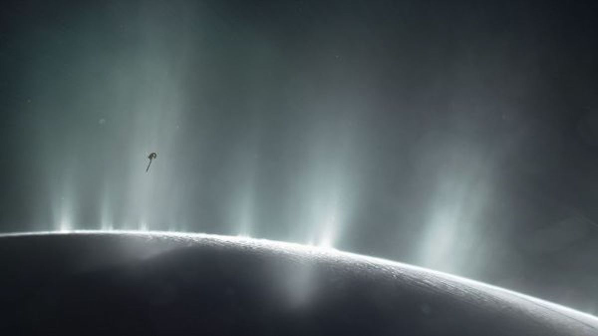 Gargantuan Geyser on Saturn's Moon Discovered by James Webb Telescope, Blasting Life-Containing Water into Space