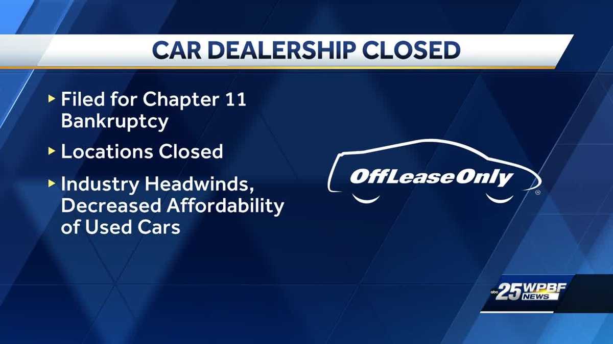 Off Lease Only, South Florida's Used Vehicle Dealership, Declares Bankruptcy