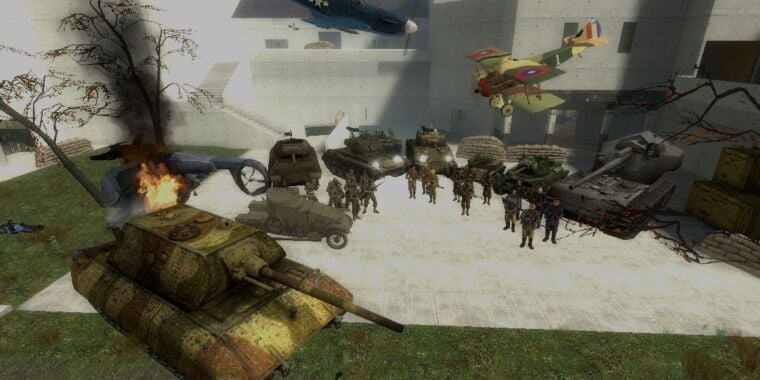 Garry's Mod bans Nazi glorification.