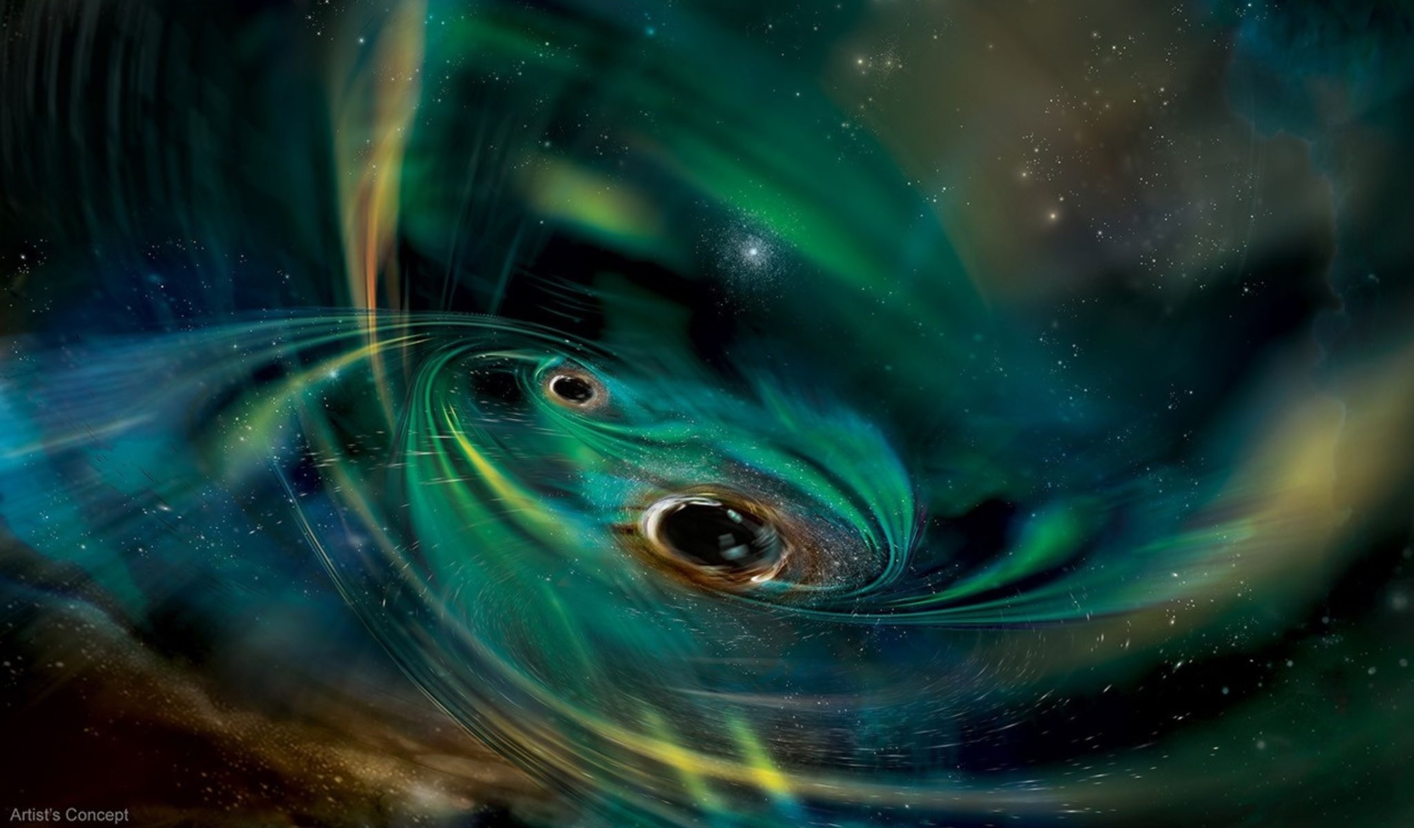 Featured image for NASA Observes Cosmic Dance of Merging Supermassive Black Holes