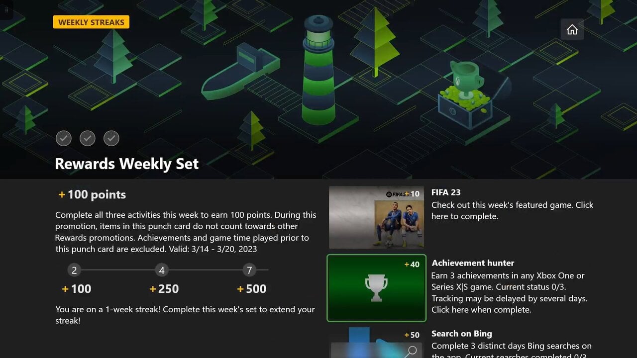 "Xbox and Microsoft Rewards Update Punch Card Requirements"