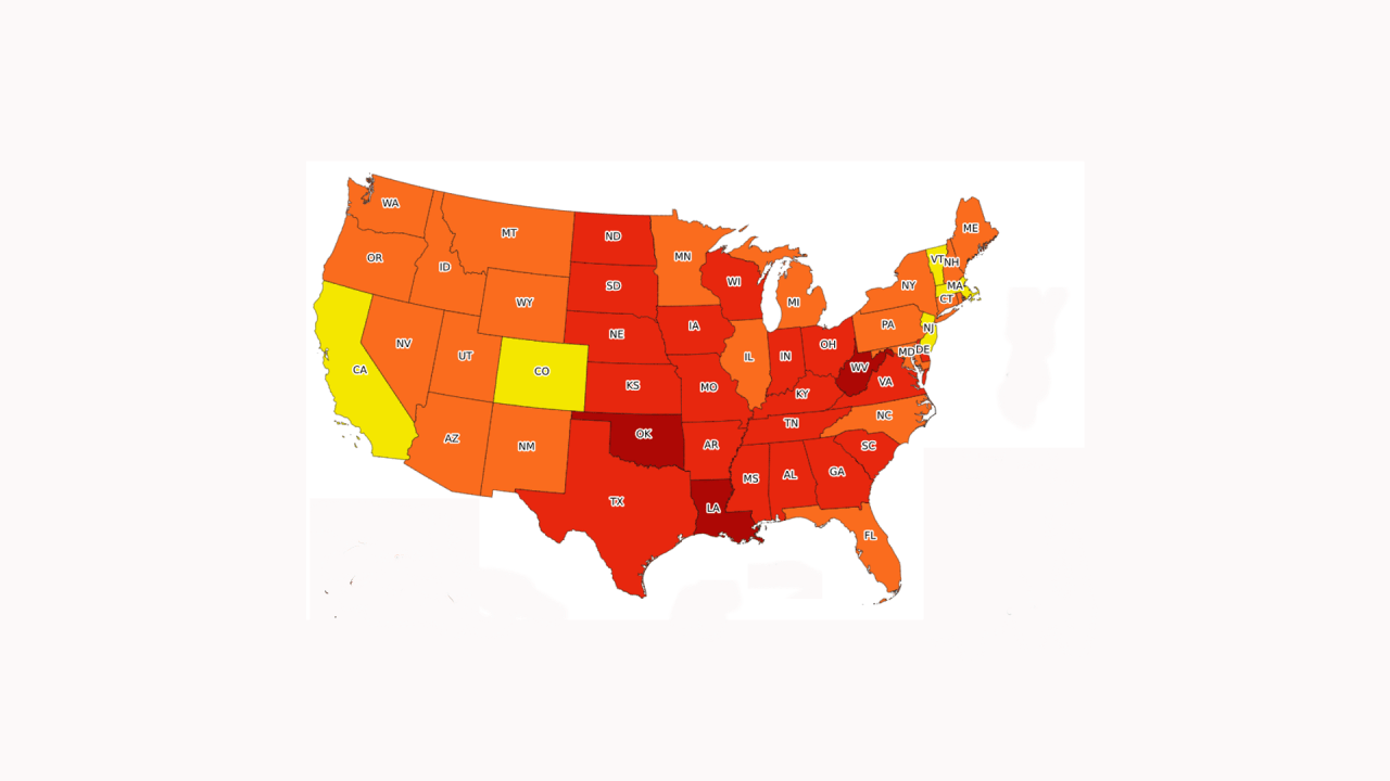 Obesity Rates Vary Across US States, New CDC Data Reveals