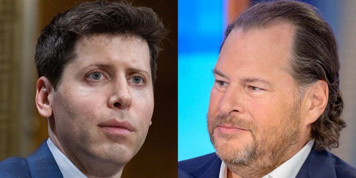 Salesforce CEO discusses AI with neighbor Sam Altman over dinner.