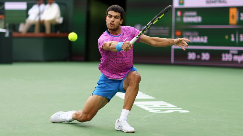 Featured image for "Rising Star Carlos Alcaraz Dominates Indian Wells, Ends Sinner's Streak"