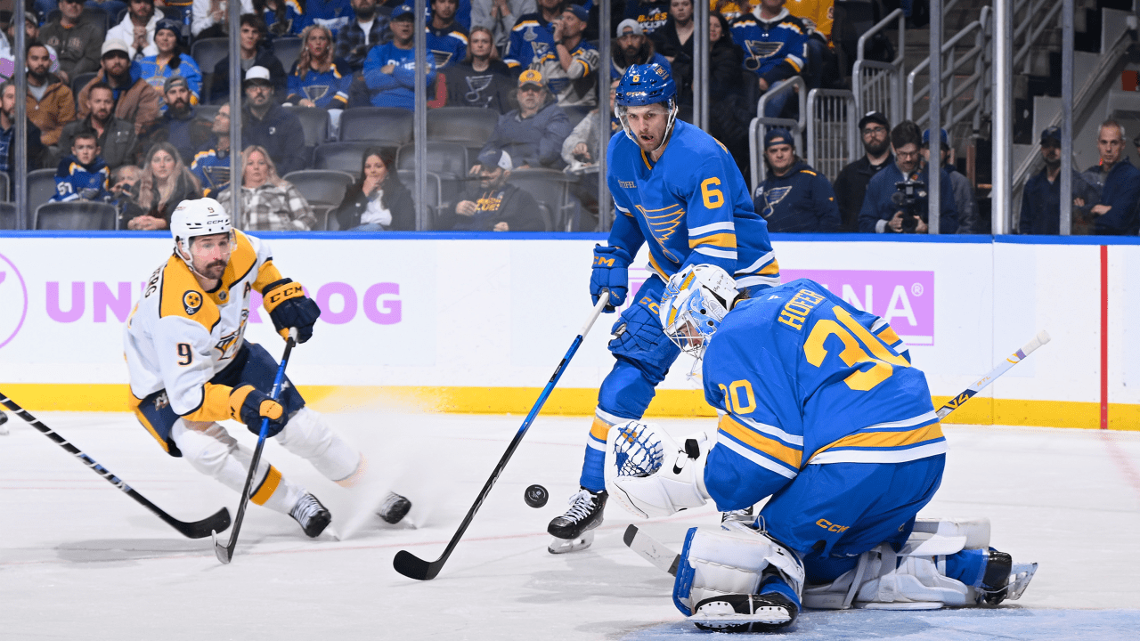 Featured image for Forsberg's Hat Trick Leads Predators Past Blues in 5-2 Victory