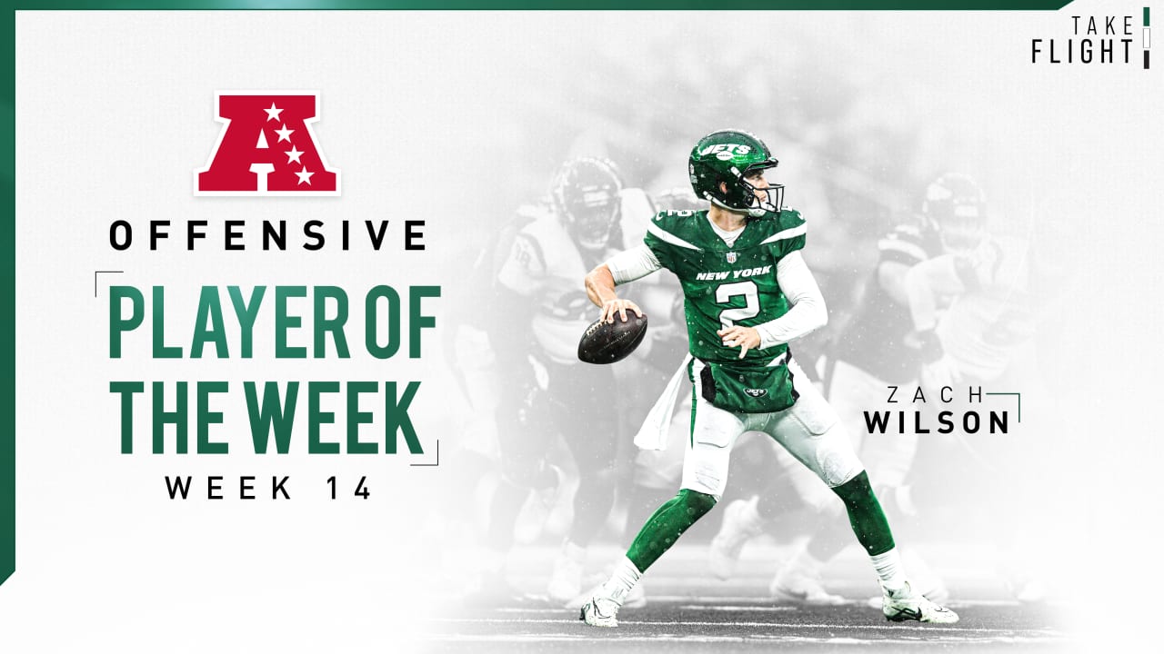 Featured image for "Zach Wilson Shines as AFC Offensive Player of the Week and Fantasy Star"