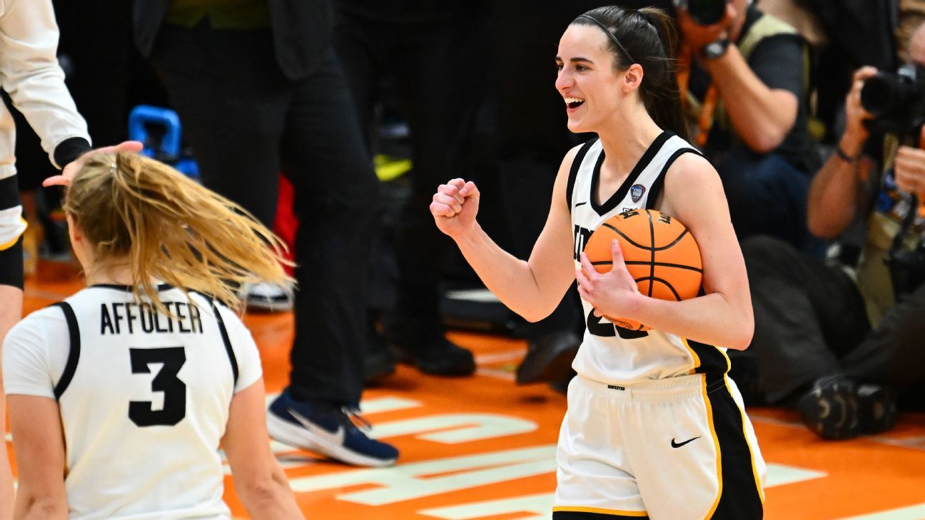 Featured image for "Iowa's Caitlin Clark Propels Team Past UConn to NCAA Title Game"