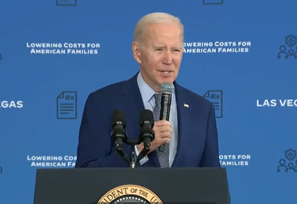 Biden addresses drug costs and fundraising in Las Vegas and LA visits.