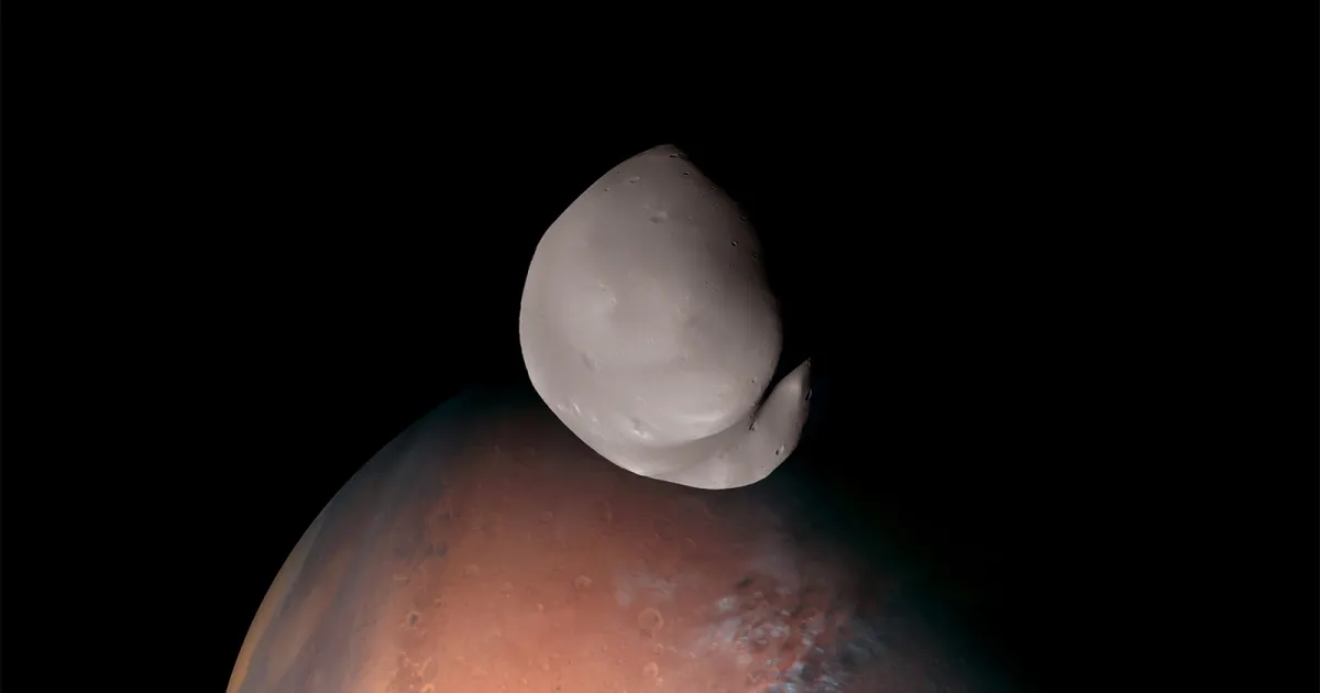 Featured image for Exploring the Enigmatic Moon Deimos of Mars.
