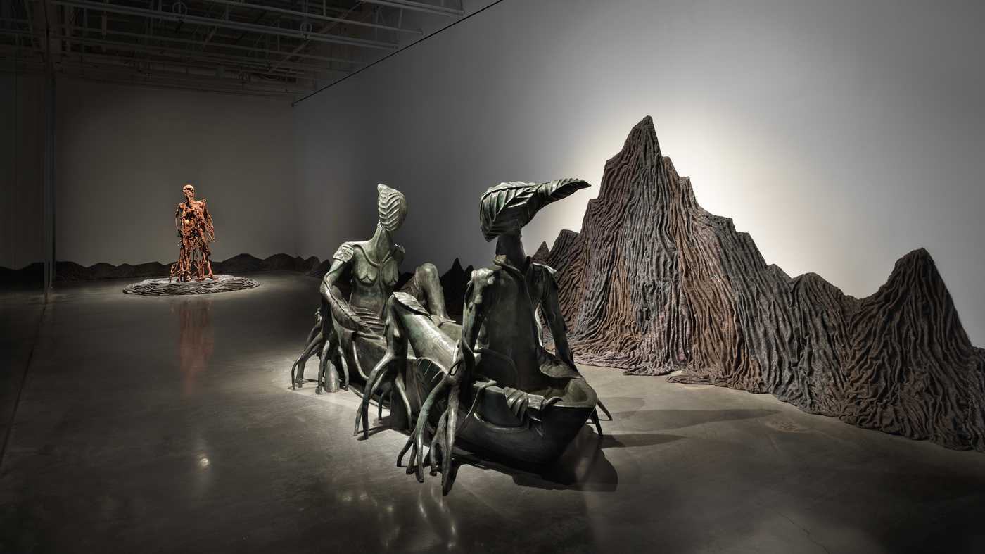 Wangechi Mutu's Fantastical Art Blends Kenyan and American Influences, Featuring Plant People and Giant Snakes.