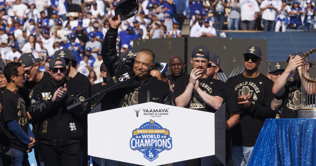Featured image for Dodgers Celebrate Back-to-Back World Series Titles with Downtown Parade and Rally
