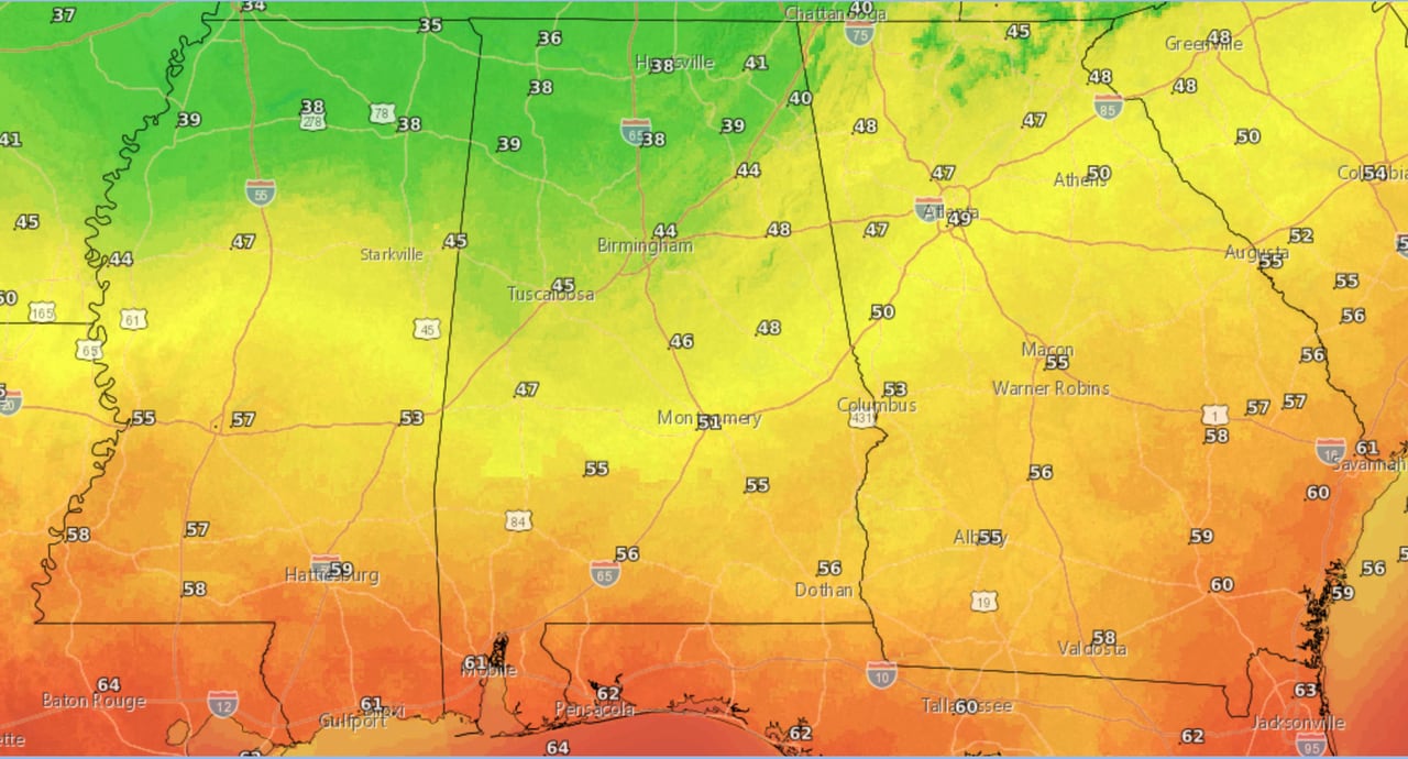 "Winter Weather Advisory: Potential for Slick Roads in Alabama and Tennessee"