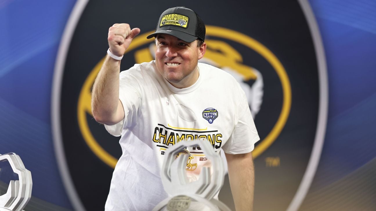 Featured image for Mizzou's Eli Drinkwitz Advocates for Expanded College Football Playoff at SEC Media Days