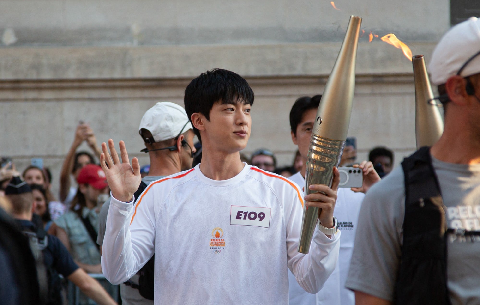 Featured image for BTS' Jin Shines as South Korea's Torchbearer for Paris Olympics