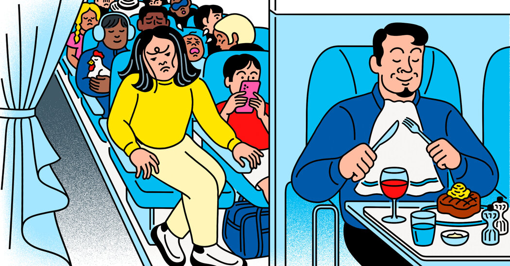 Spousal Disparity in Air Travel: First Class vs. Coach.