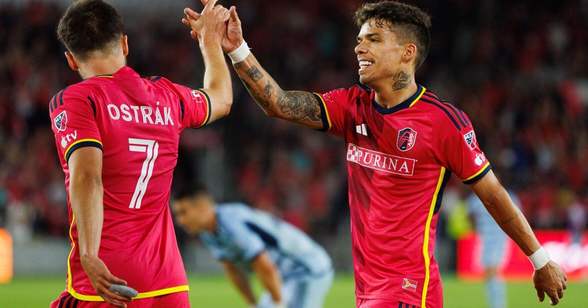 Featured image for St. Louis City SC dominates Sporting KC in MLS rivalry opener.