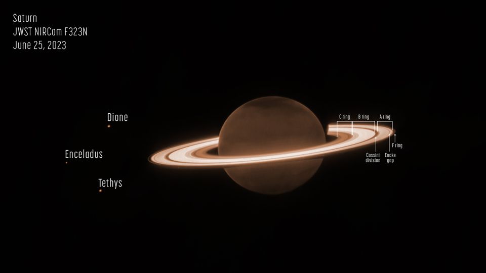 "Webb Telescope Captures Stunning Image of Saturn's Radiant Rings"