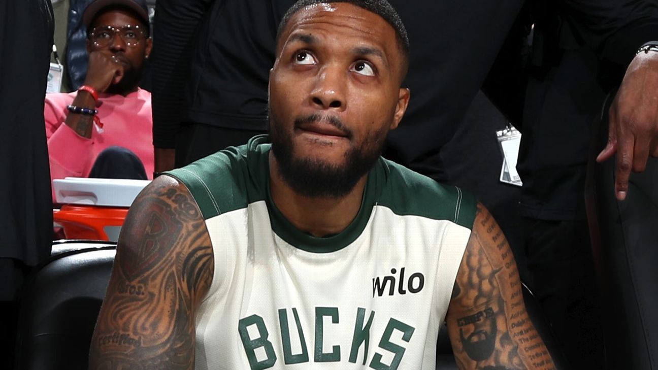 Featured image for Bucks' Damian Lillard sidelined by concussion for Raptors game