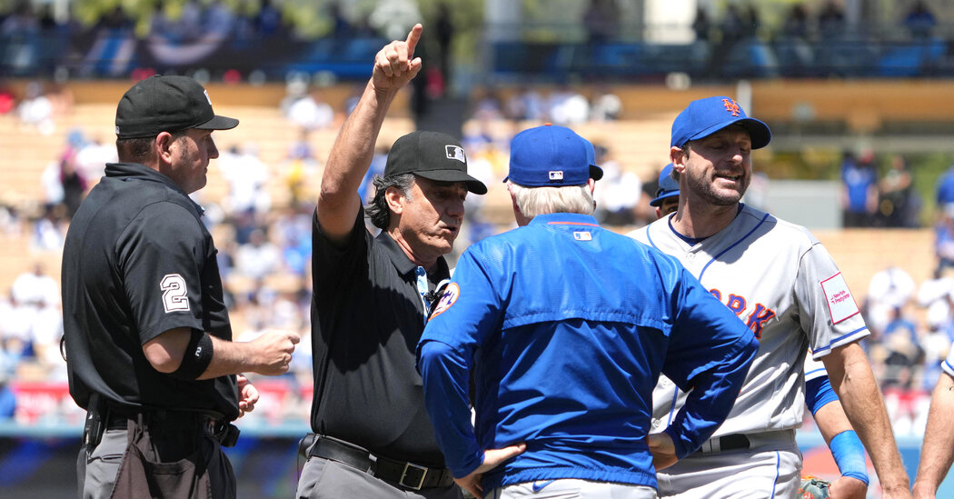 Featured image for Max Scherzer's Suspension Sparks Debate Over Pitcher's Use of Rosin.