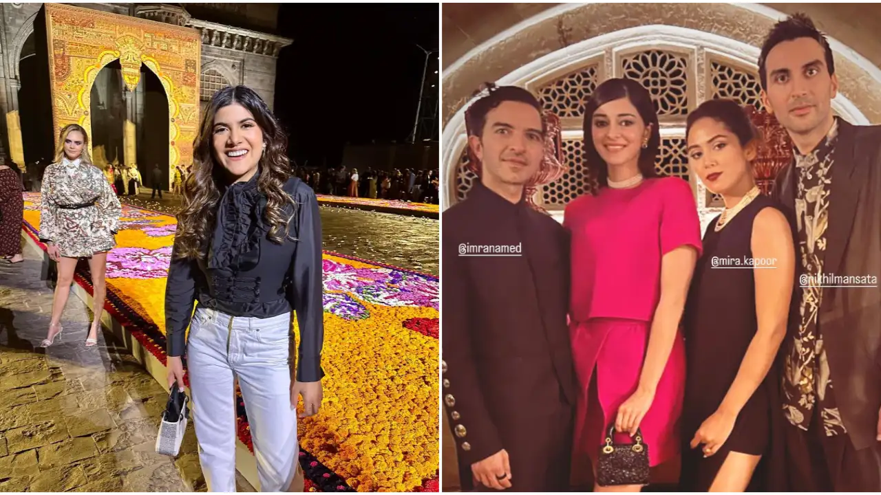 Featured image for Mira Rajput and Ananya Pose with Cara Delevingne and Anoushka Shankar at Dior Show.