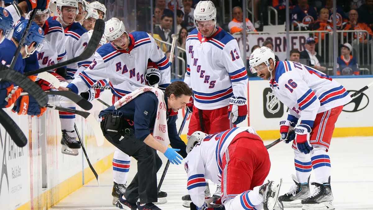 Featured image for "Rangers' Zibanejad Injured as Islanders Secure Win in Playoff Race Showdown"