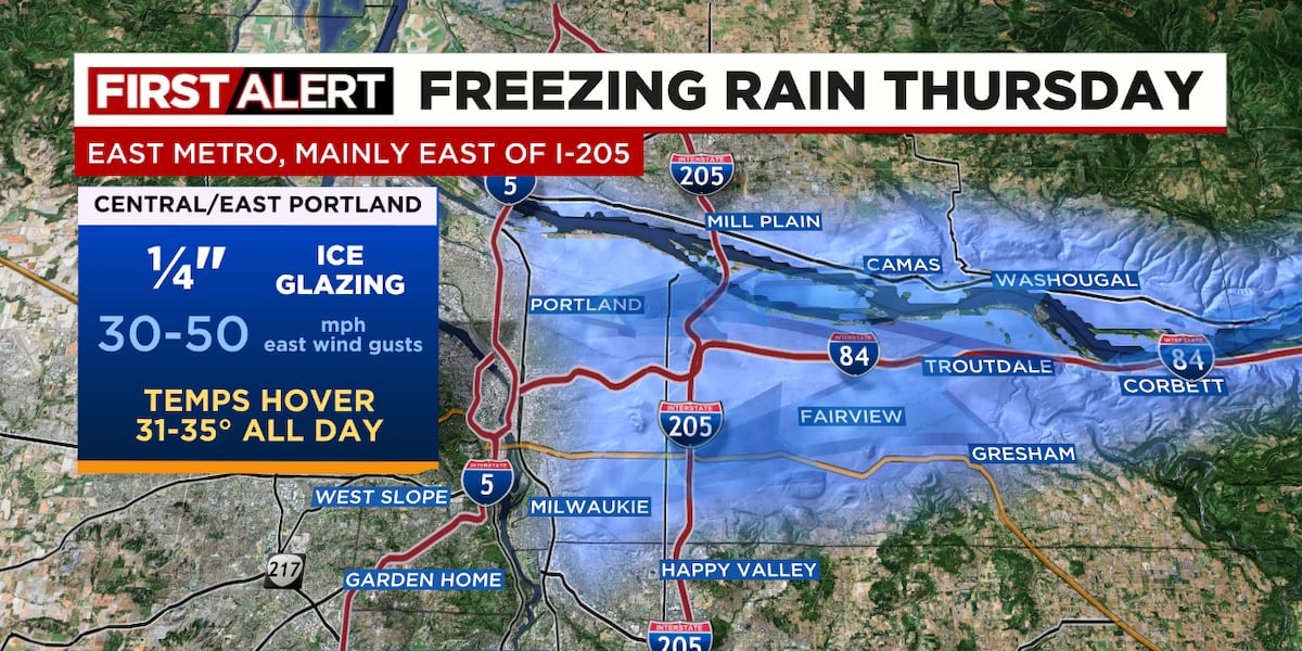 Featured image for "Portland Metro Braces for Freezing Rain and East Wind Blast"
