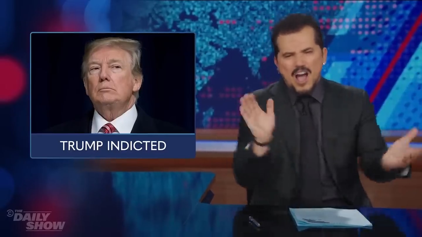 Late-night hosts celebrate Trump's indictment with witty jabs and jokes.