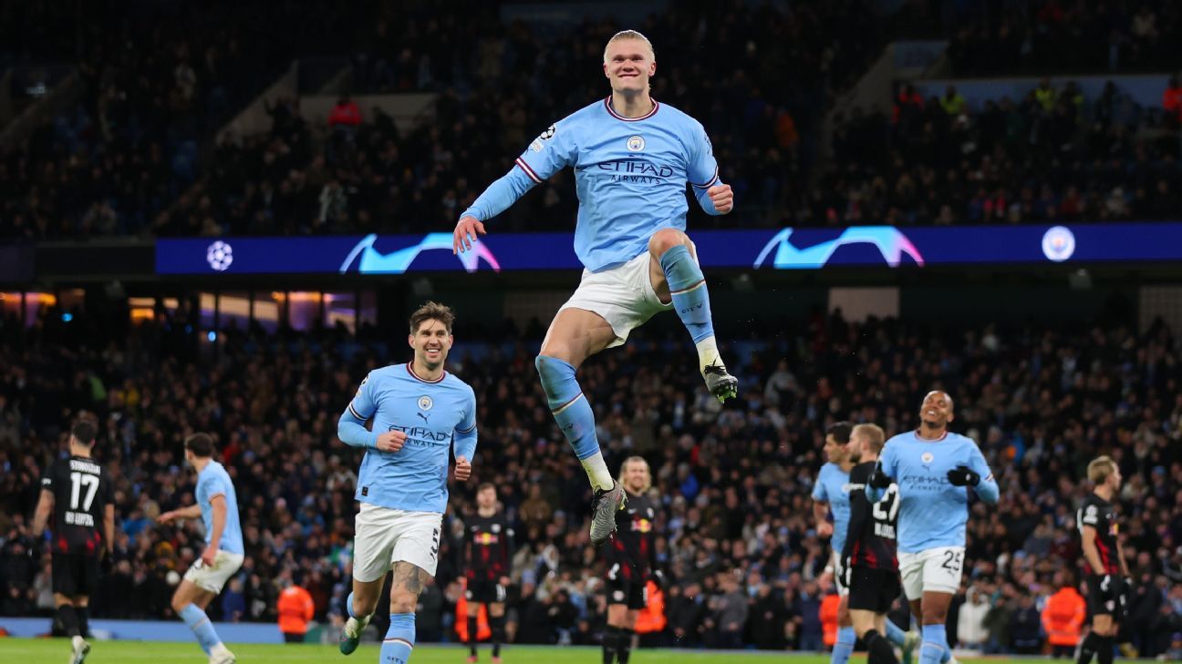 Haaland's 5-goal Terminator Mode leads Man City to victory over RB Leipzig.