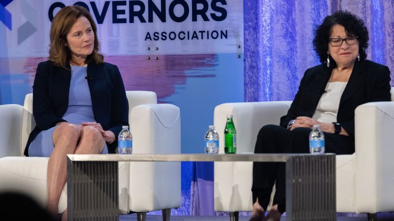 Featured image for Justices Barrett and Sotomayor dismiss third Trump term speculation