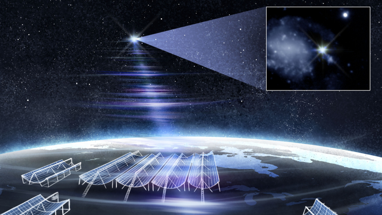 Featured image for Scientists pinpoint origin of brightest-ever fast radio burst in nearby galaxy