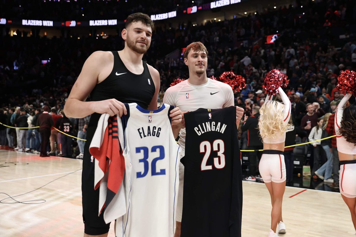 Featured image for Mavs' Cooper Flagg and Blazers' Donovan Clingan bond through their moms