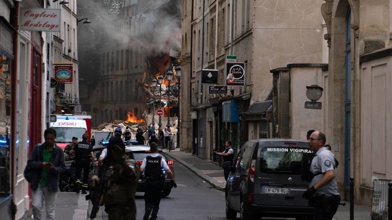 Gas explosion rocks central Paris, leaving multiple injured.
