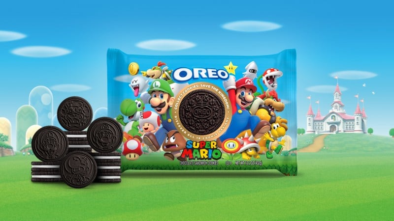 Featured image for Limited-time Super Mario Oreos feature iconic characters on classic cookie.