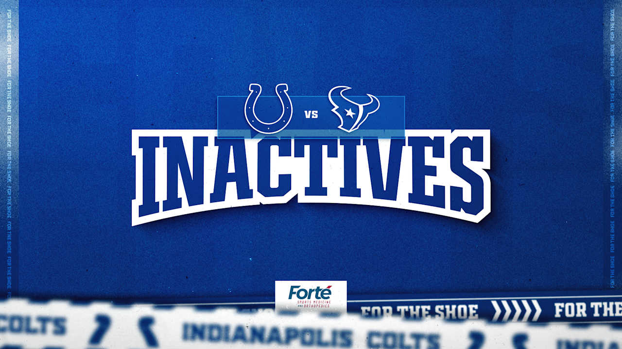 Featured image for Colts' Week 18 Inactives and Player Updates vs. Texans