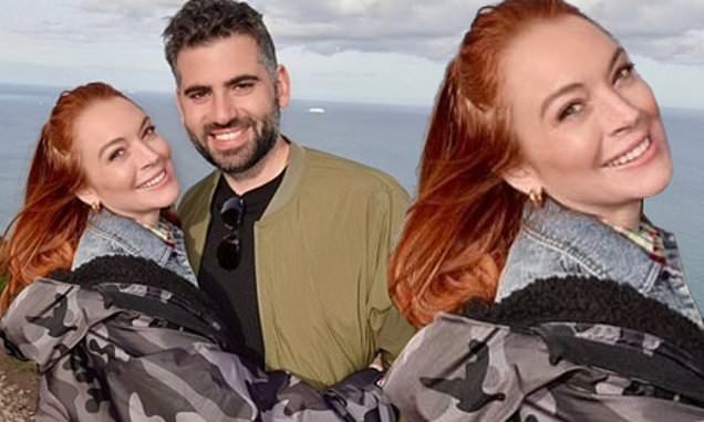 Lindsay Lohan marks one year of marriage with husband Bader Shammas while pregnant.