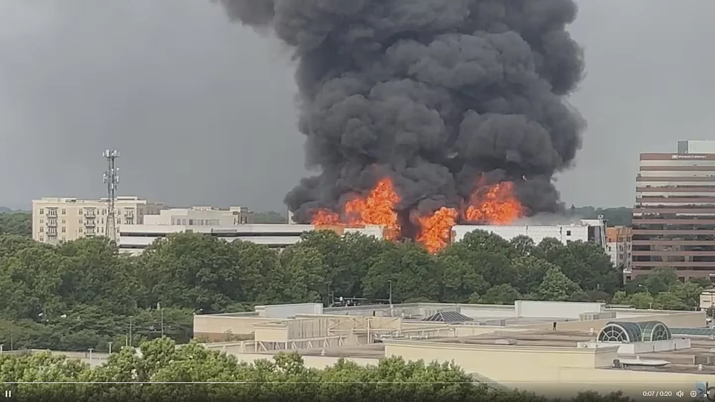 SouthPark area of Charlotte engulfed in massive fire.