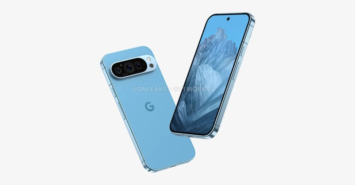 "Pixel 9 Leaks: A Hint of iPhone Influence and Blue Aesthetics"