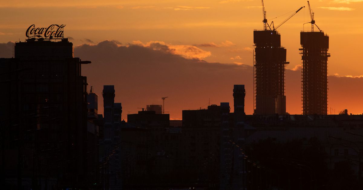 Russia's economy contracts as energy revenues decline.