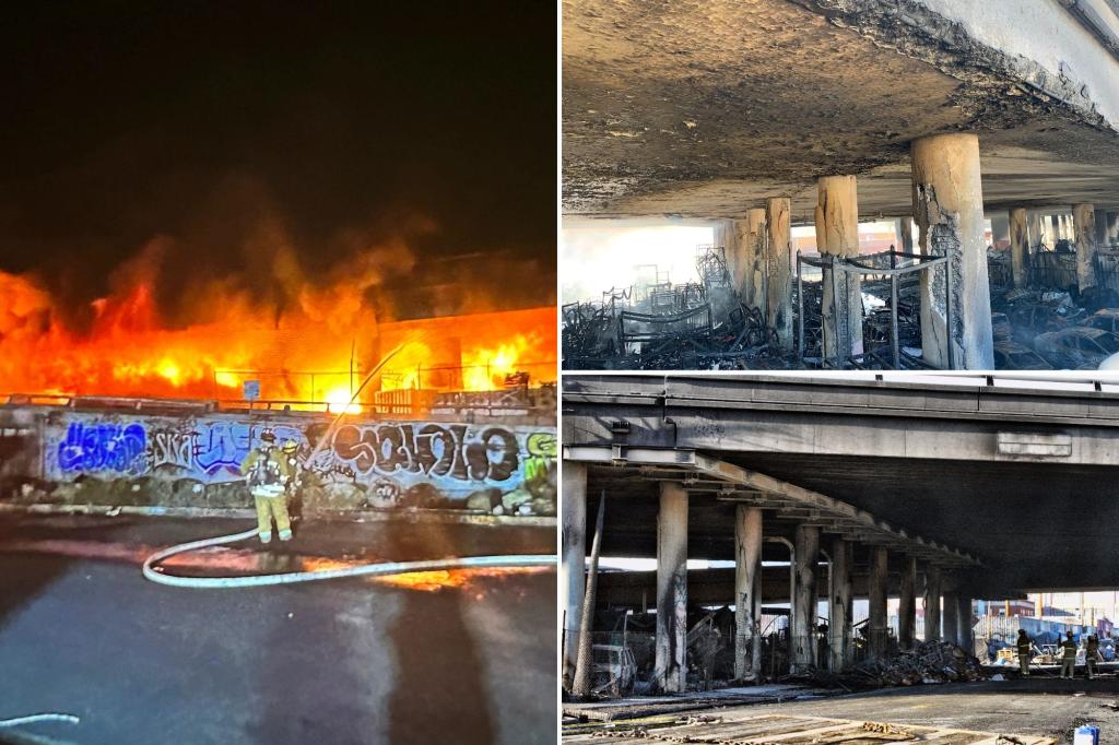 Featured image for "Governor Newsom Declares State of Emergency as Massive Fire Shuts Down LA Freeway"