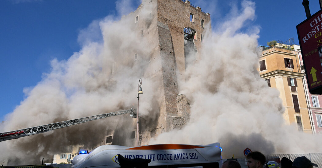 Partial Collapse of Rome's Torre dei Conti Injures Worker