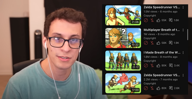 Nintendo faces backlash over YouTube takedowns of Zelda content.