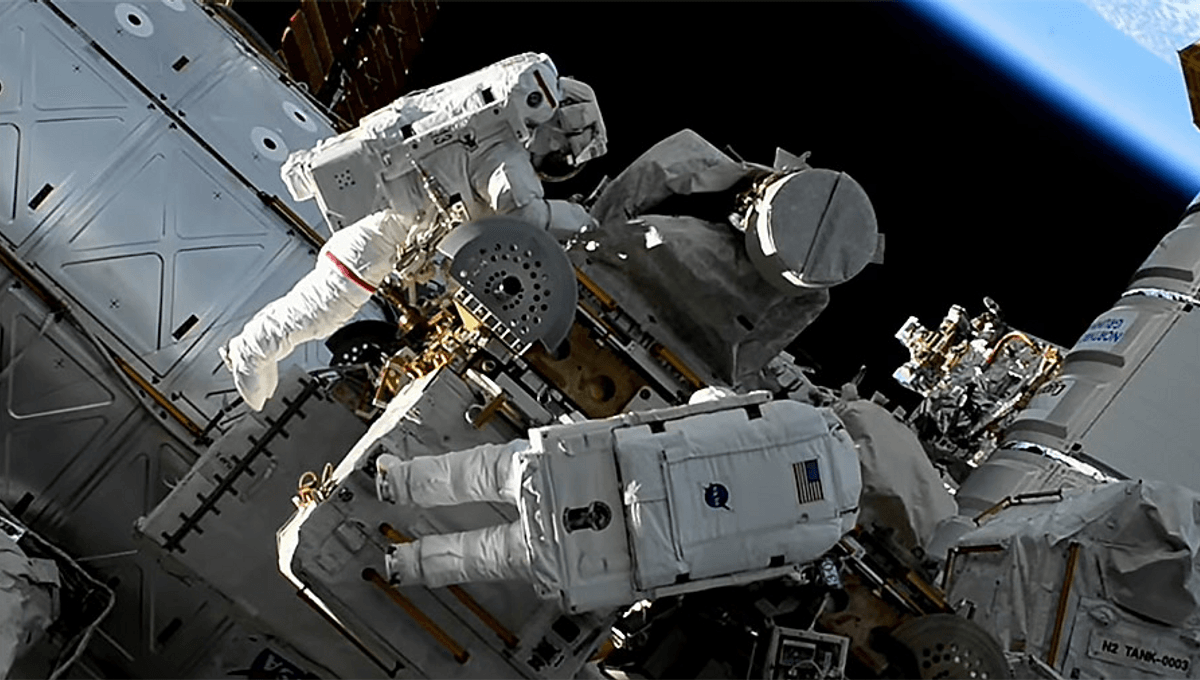 "Spacewalk Mishap: Astronauts Lose Tool Bag Mid-Repair"