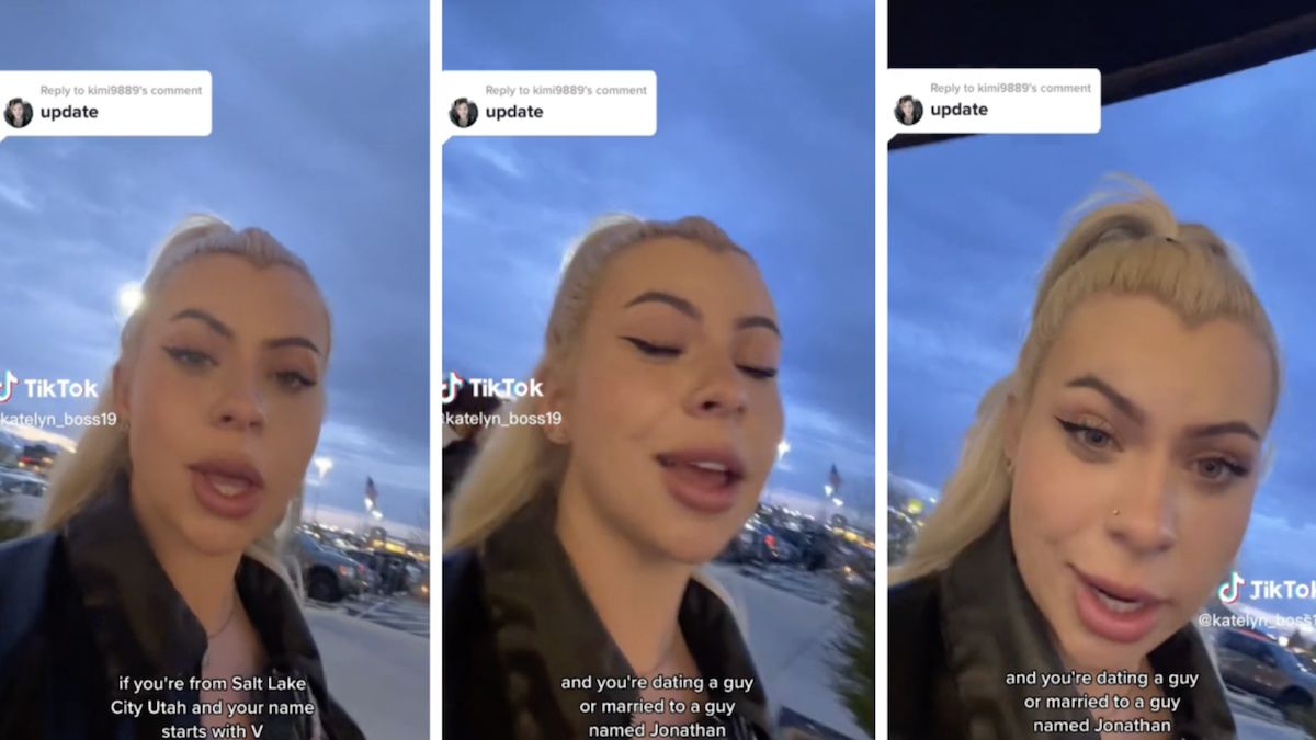 TikToker tracks down cheating boyfriend's girlfriend to warn her.
